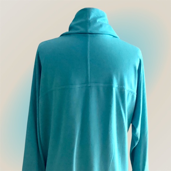Kyodan–Women’s Cardigan Size L~ Turquoise~Open Front - Picture 3 of 12